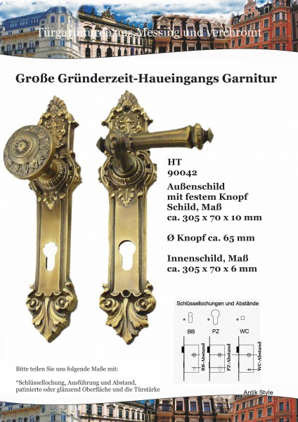 Gründerzeit-Drücker-Garnitur