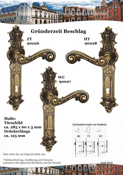 Türgarnituren Gründerzeit-Drücker-Garnitur Seite 0403
