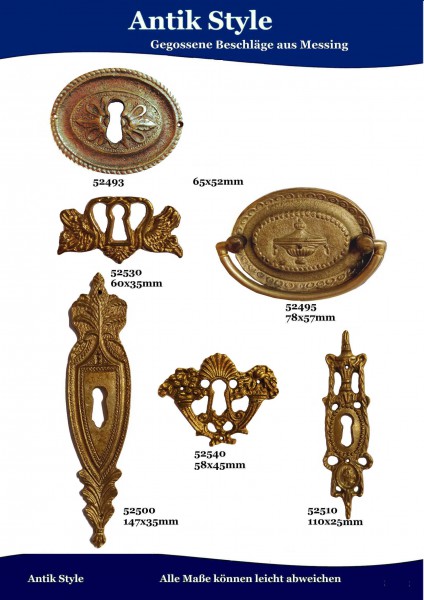 Gegossene Griffe für Möbel Seite 205