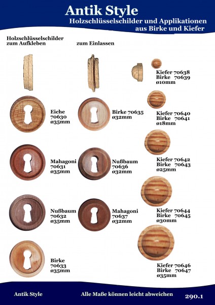 Schlüsselschilder aus Holz Seite 0290.1