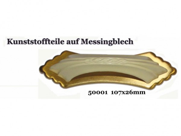Messinggriff 2 teilig 108x29xh35 Art Deco -20er Jahre