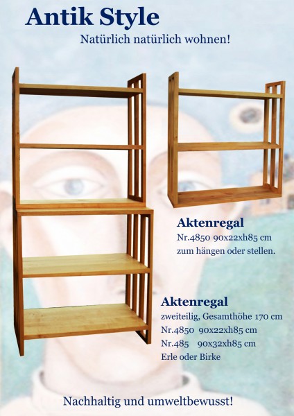 Vollholzmöbel Erle Aktenregal Seite 0465