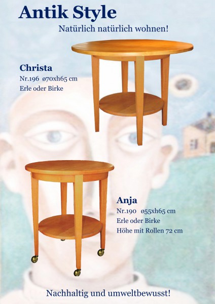 Massivholzmöbel Erle Runde Tische Seite 0443