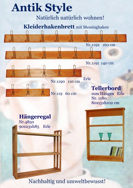Vollholzmöbel Erle Hakenleisten Seite 0504