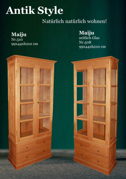 46 Massivholzmöbel Erle Glasschschrank Maiju Seite 0477