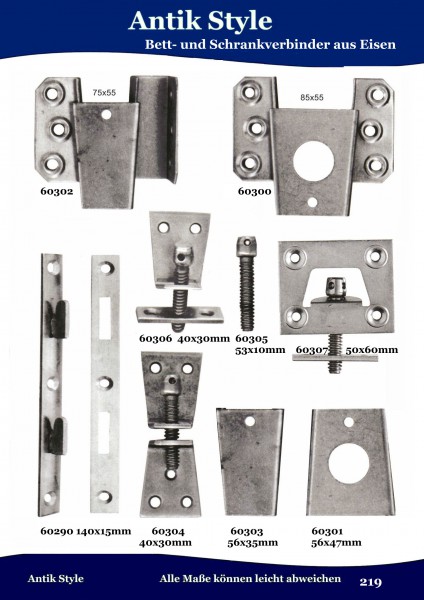 Bett-Schrankverbinder aus Eisen Seite 269