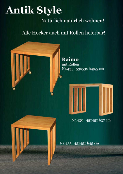 35 Vollholzmöbel Erle Hocker Raimo Seite 0461