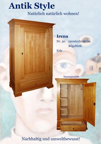 Massivholzmöbel Erle Kleiderschrank Irena Seite 0466