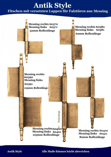 Fitschen aus Messing Seite 278