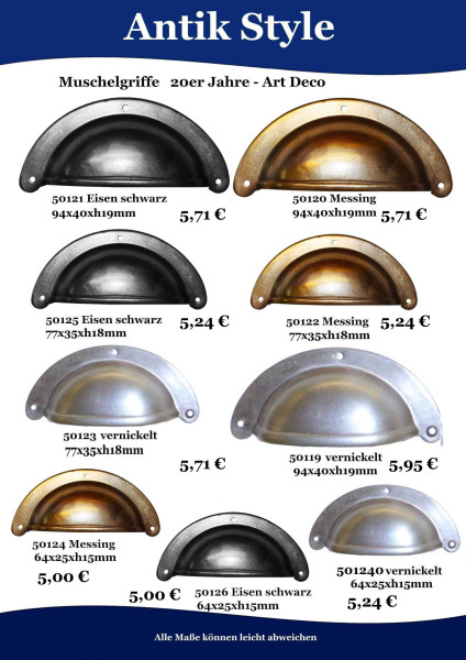 Muschelgriffe 20er Jahre - Art Déco Seite 11