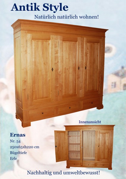 Massivholzmöbel Erle Kleiderschrank Ernas Seite 0470