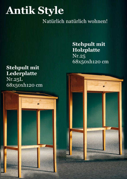 24 Vollholzmöbel Erle Stehpulte Seite 0482