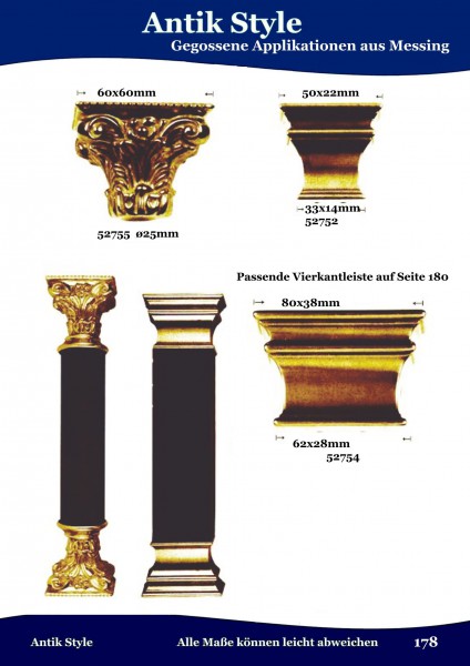 Gegossene Applikationen für Möbel Seite 215