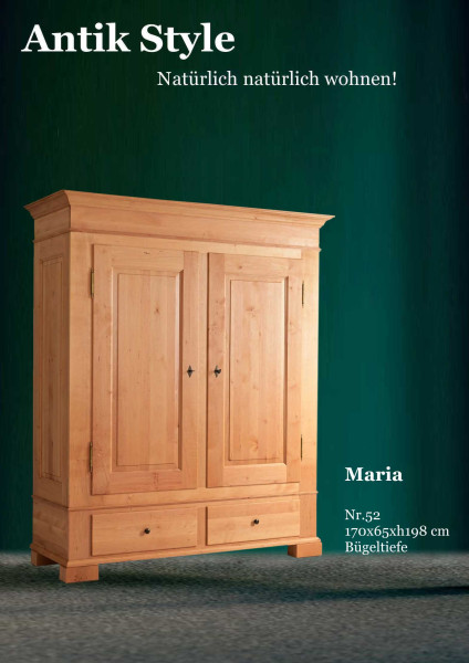 53 Vollholzmöbel Erle Kleiderschrank Maria Seite 0468