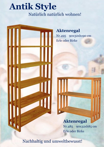 Massivholzmöbel Erle Aktenregal Seite 0464