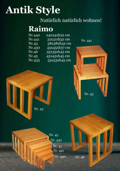 33 Massivholzmöbel Erle Hocker Raimo Seite 0460