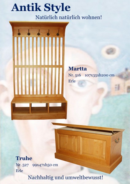 Vollholzmöbel Erle Garderobe Seite 0483