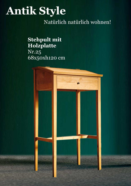 25 Vollholzmöbel Erle Stehpulte
