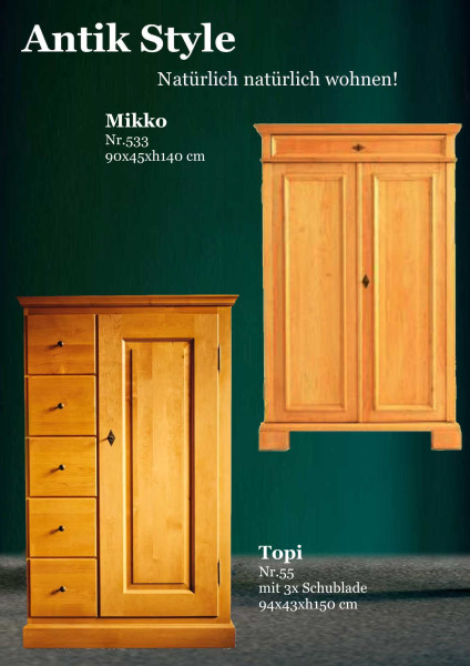 58 Vollholzmöbel Erle Hochschrank Seite 0484