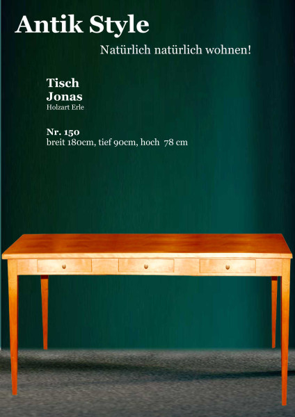 0150 180x90x H78cm Esstische
