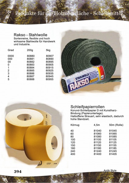 Stahlwolle/Schleifpapier
