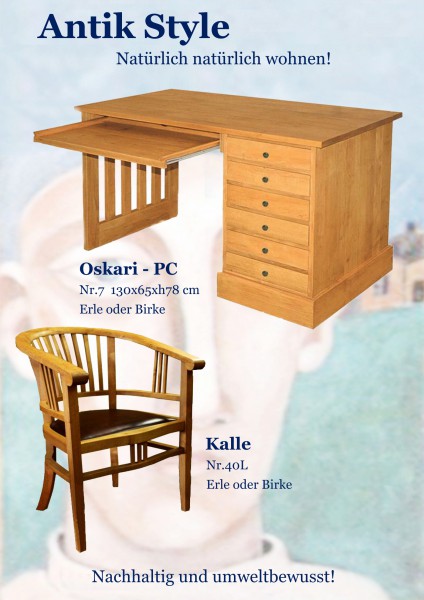 Vollholzmöbel Erle Schreibtische Seite 0434