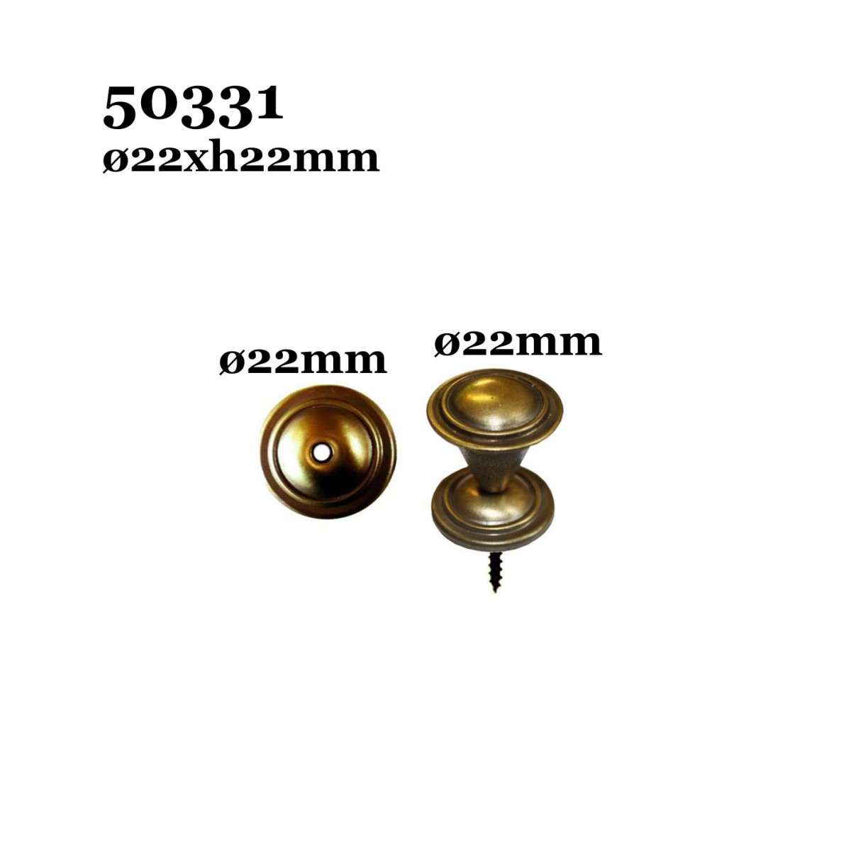 Möbelgriff "Antik Messing" Im Gründerzeit-Stil – Ringgriff Mit Patina, Aus Italien