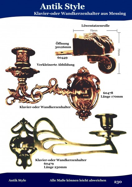 Klavierkerzenhalter Seite 285