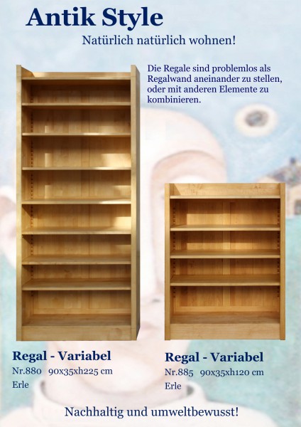 Massivholzmöbel Erle Regale Seite 0502