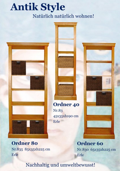 Vollholzmöbel Erle Regale Seite 0501