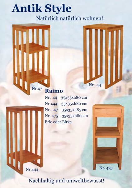 Massivholzmöbel Erle Blumenständer Raimo Seite 0462