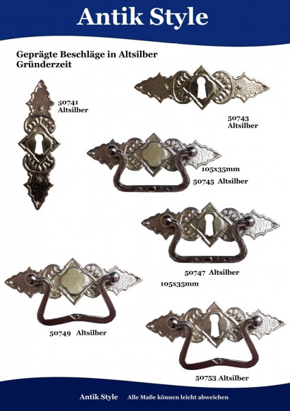 Geprägte Beschläge für Möbel ,Gründerzeit Seite 74