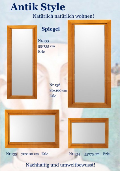 Vollholzmöbel Erle Spiegel Seite 0508