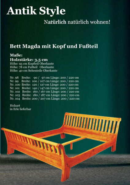 Massivholzmöbel Erle Betten Magda Seite 0513