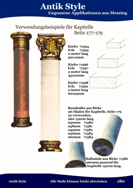 Kapitelle aus Messing Seite 217