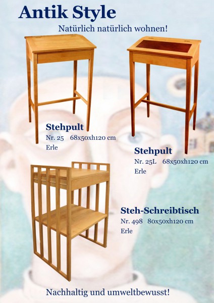 Vollholzmöbel Erle Stehpulte Seite 0482