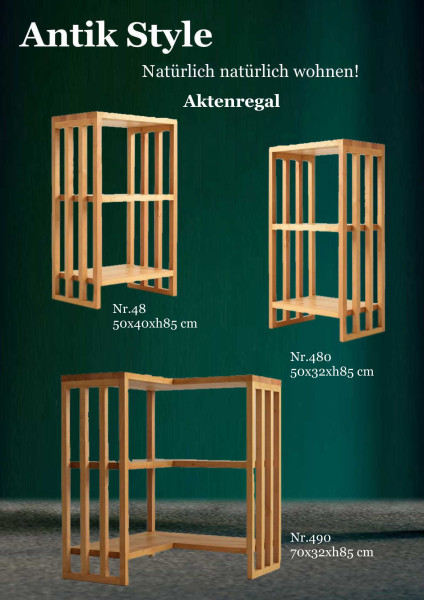 38 Vollholzmöbel Erle Aktenregal Seite 0463