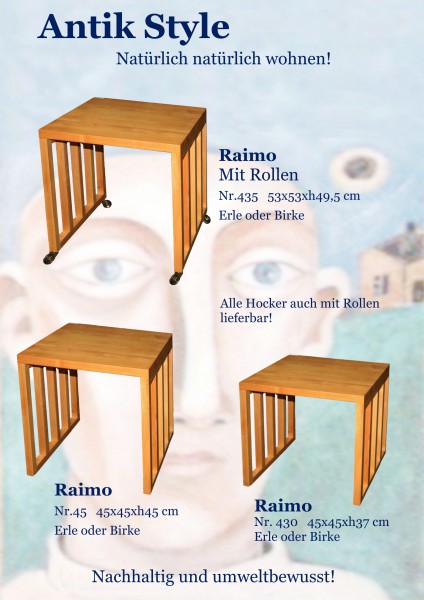 Vollholzmöbel Erle Hocker Raimo Seite 0461