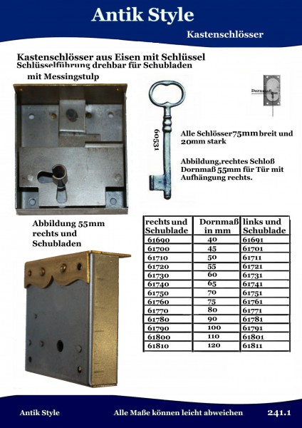 Kastenschlösser Seite 301