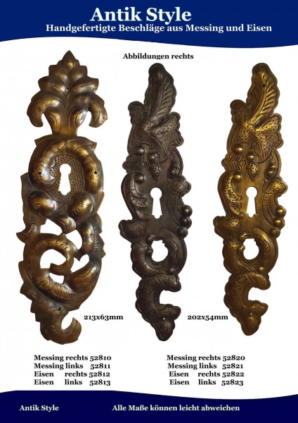 Handgefertigte Beschläge aus Messing und Eisen Seite 218